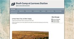 Desktop Screenshot of larrawabushcamp.com